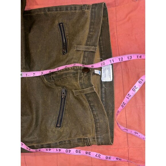 Current Elliot the Soho Zip Stilleto Jeans in Army Green Women  Size 29 - Picture 12 of 14